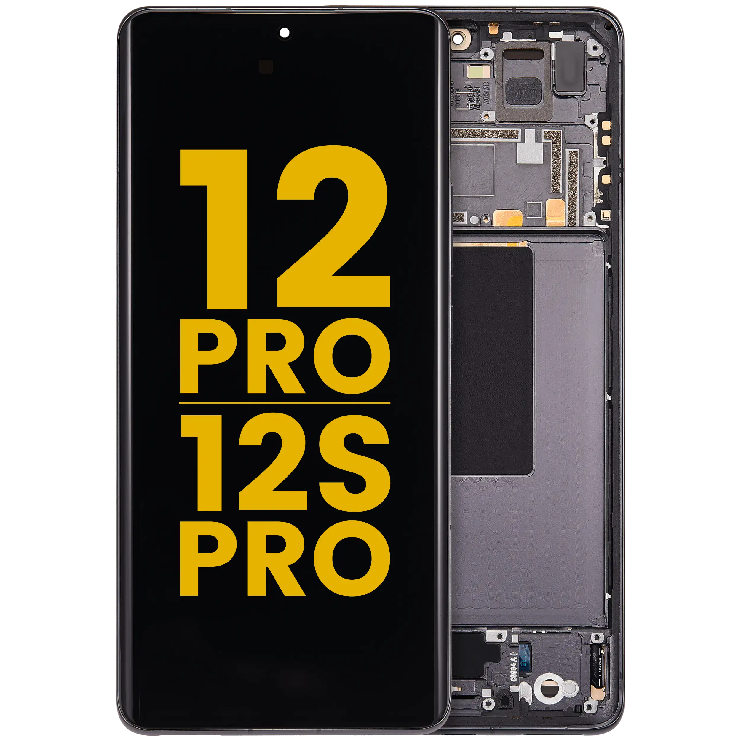 OLED-Display mit Rahmen für Xiaomi 12 Pro / 12S Pro (Refurbished) (Grau)