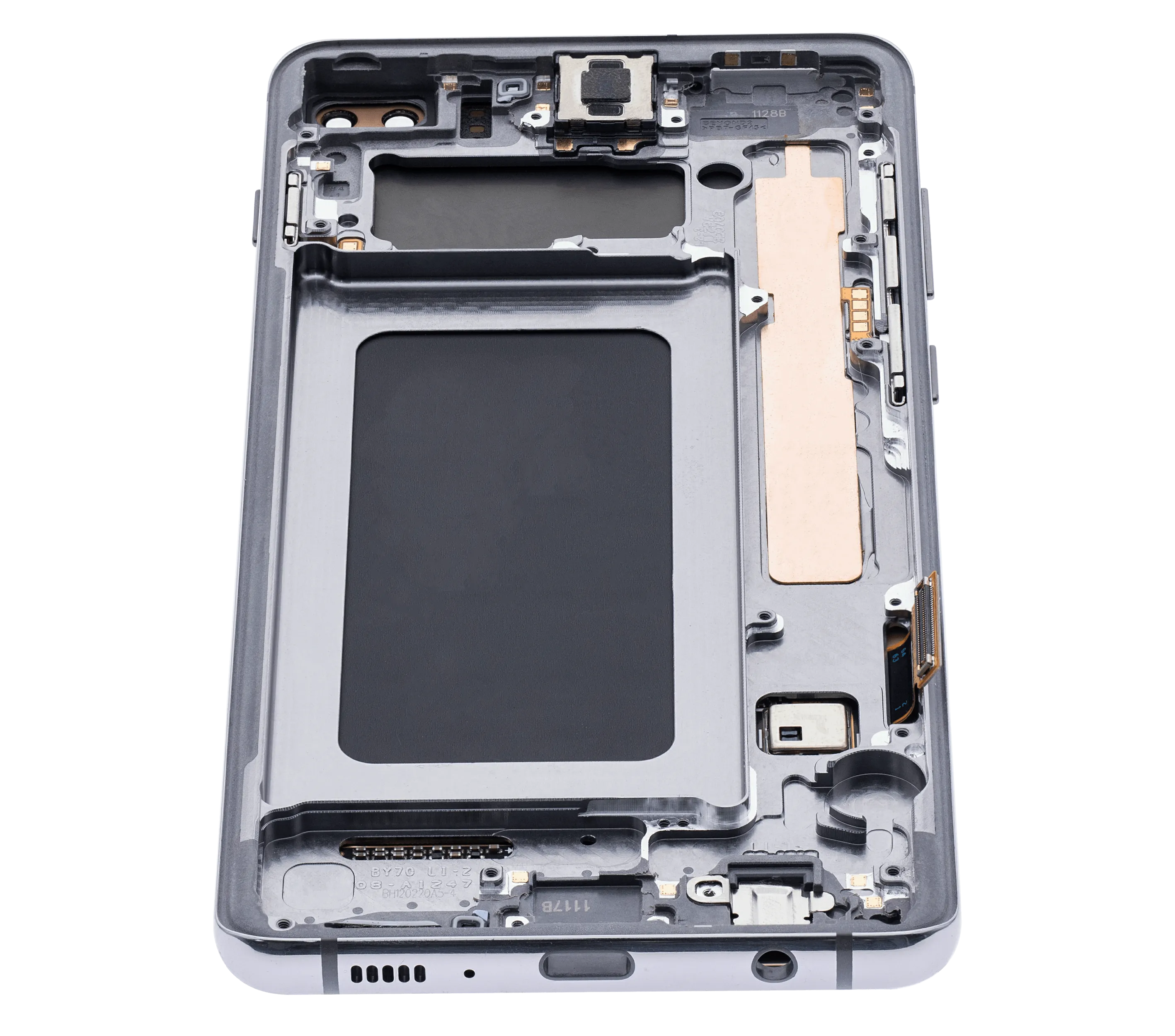 OLED-Display mit Rahmen für Samsung Galaxy S10 Plus (Aftermarket Plus) (Prism / Ceramic Black)