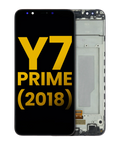 LCD-Display mit Rahmen für Huawei Y7 Prime (2018) (Refurbished) (Schwarz)