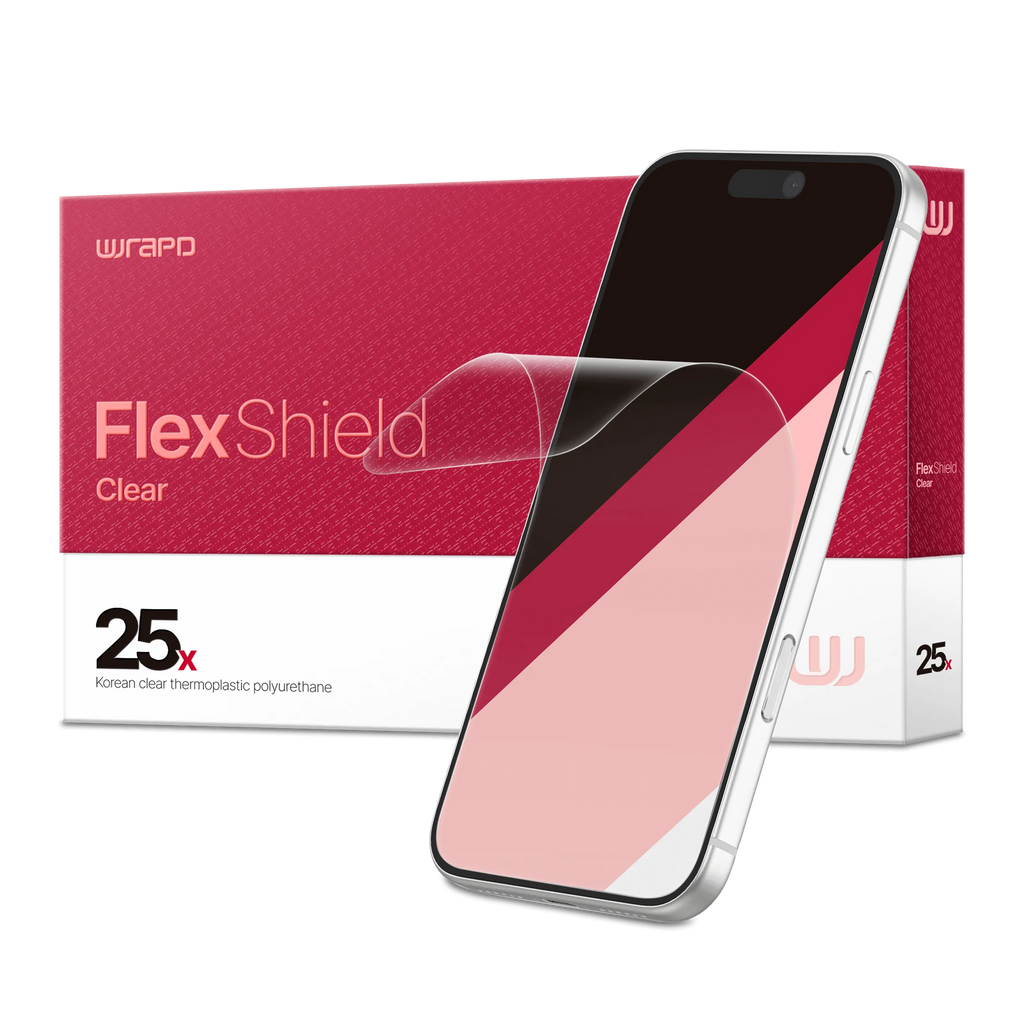Wrapd FlexShield - TPU Display Protector Film (25 Pack) (Clear)
