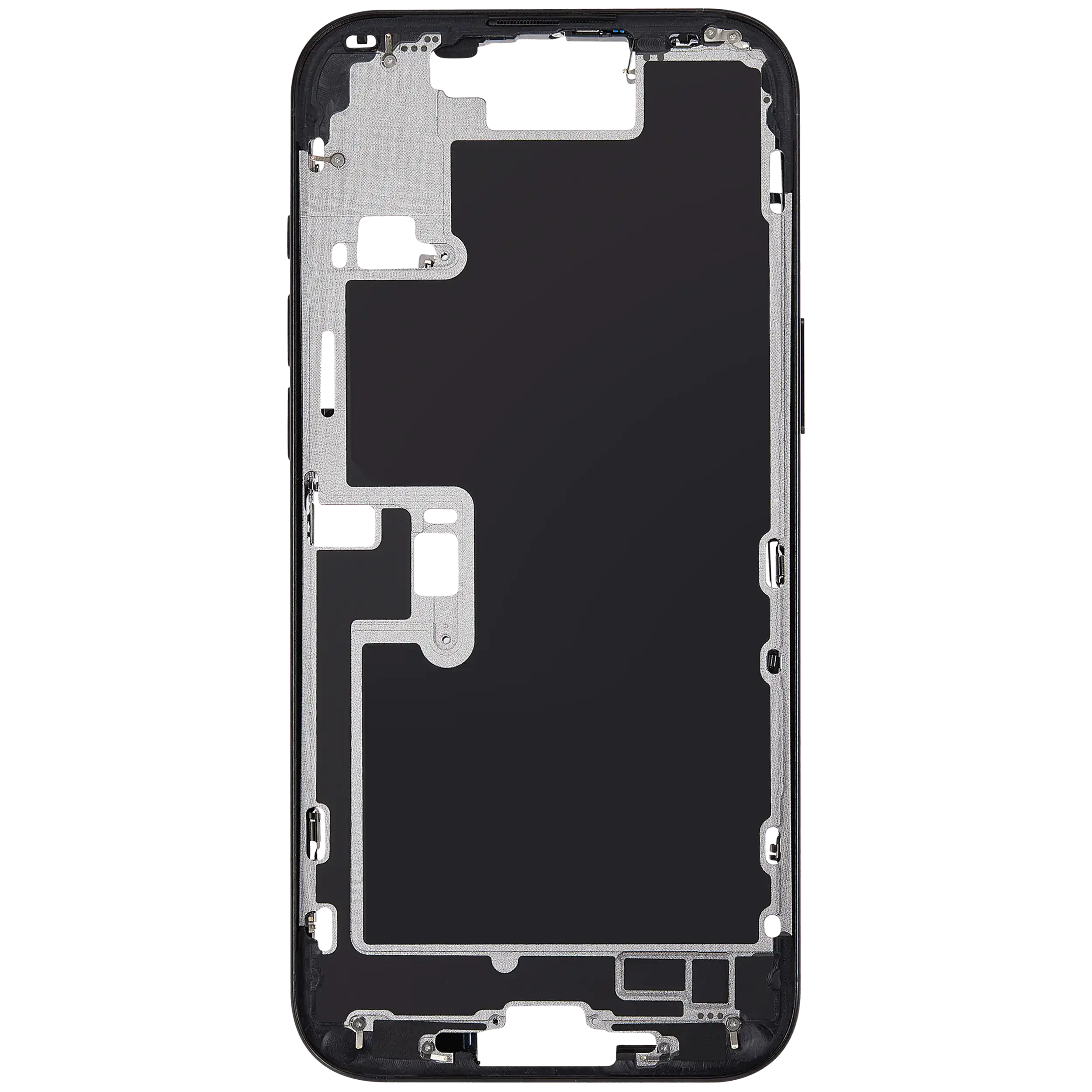 Midframe/Rahmen mit Power And Volume Button für iPhone 16 Pro Max (EU / Global Version) (Aftermarket Plus) (Schwarz Titanium)