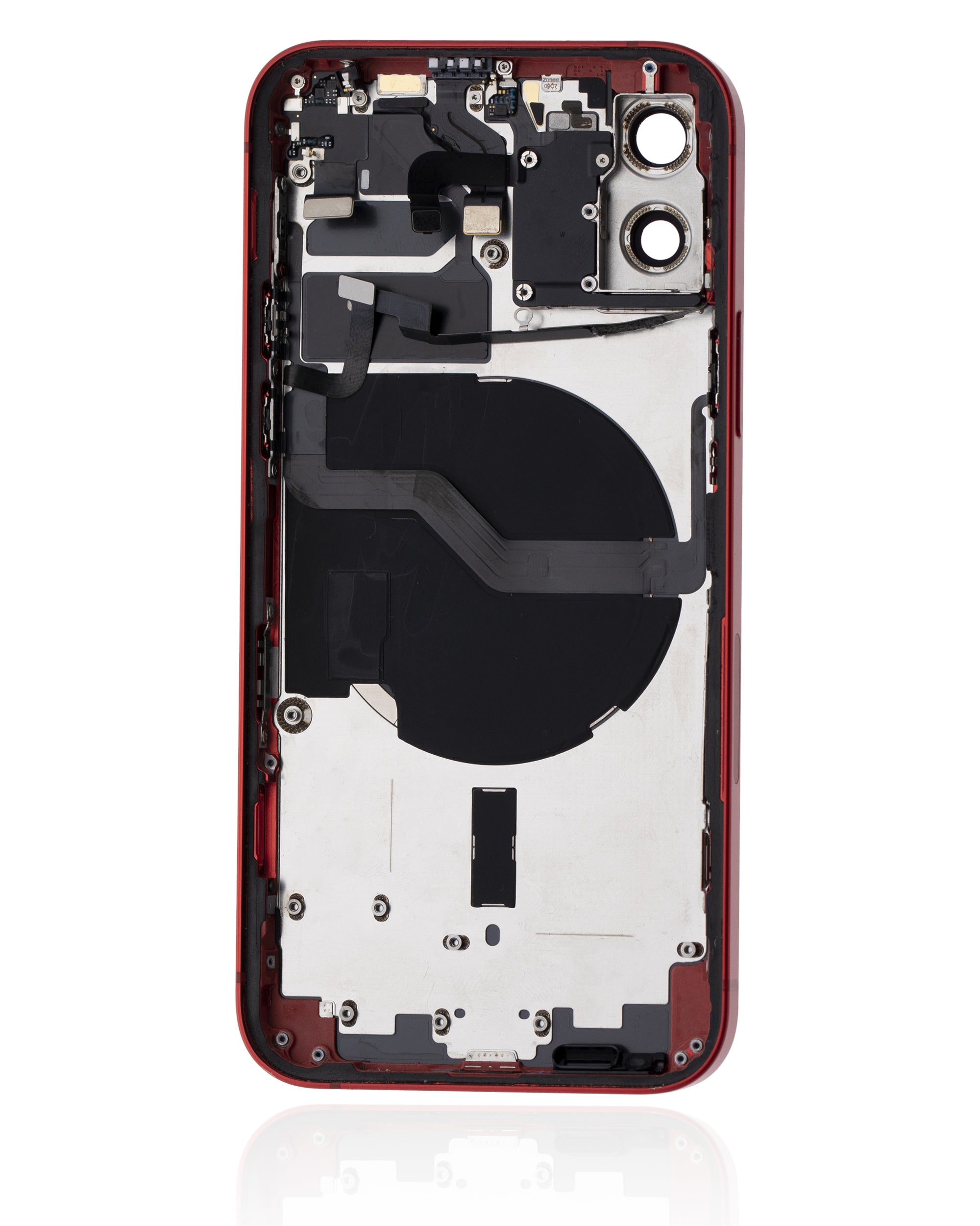 Backcover/Rahmen mit Small Parts für iPhone 12 (EU / Global Version) (gebrauchter OEM-Ausbau, Qualität A) (Rot)