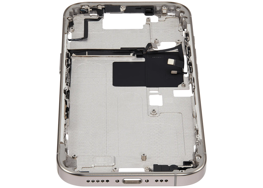 Midframe/Rahmen mit Power And Volume Button für iPhone 16 Pro (US-Version) (Aftermarket Plus) (Natural Titanium)