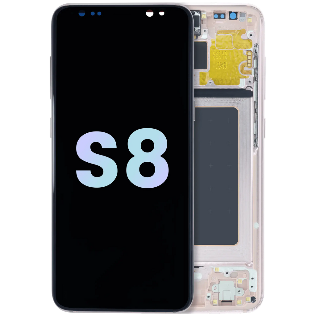 LCD-Display mit Rahmen für Samsung Galaxy S8 (Service Pack) (Pink)