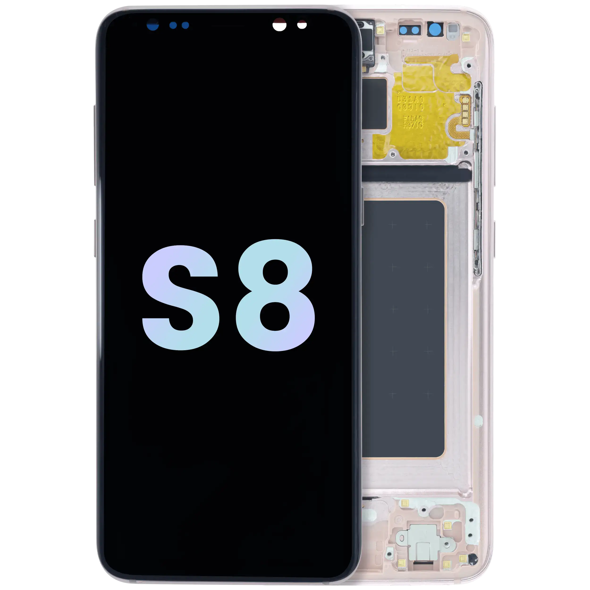 LCD-Display mit Rahmen für Samsung Galaxy S8 (Service Pack) (Pink)