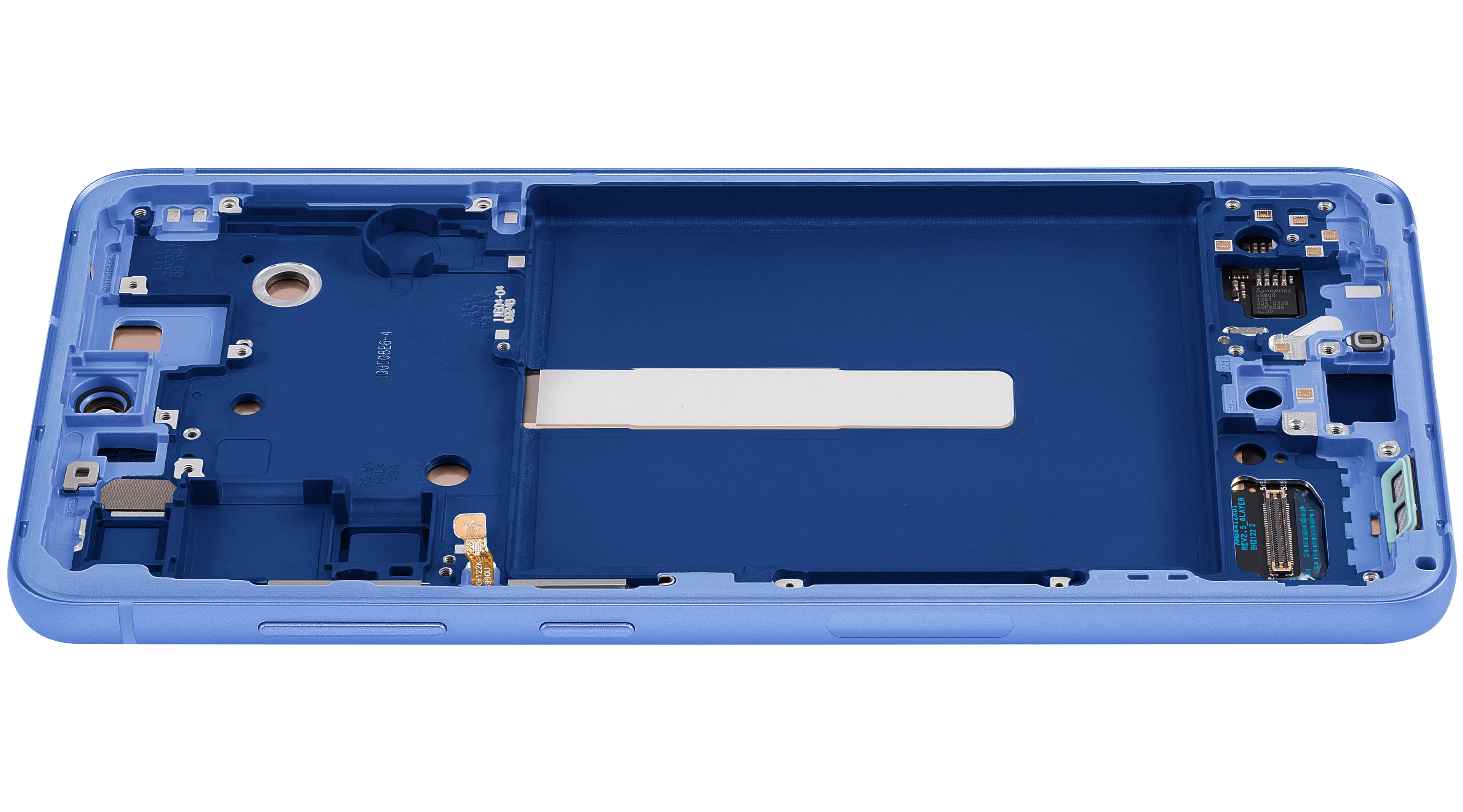 OLED-Display mit Rahmen für Samsung Galaxy S21 FE 5G (US & Internationale Version) (Aftermarket Plus) (120Hz) (Blau)