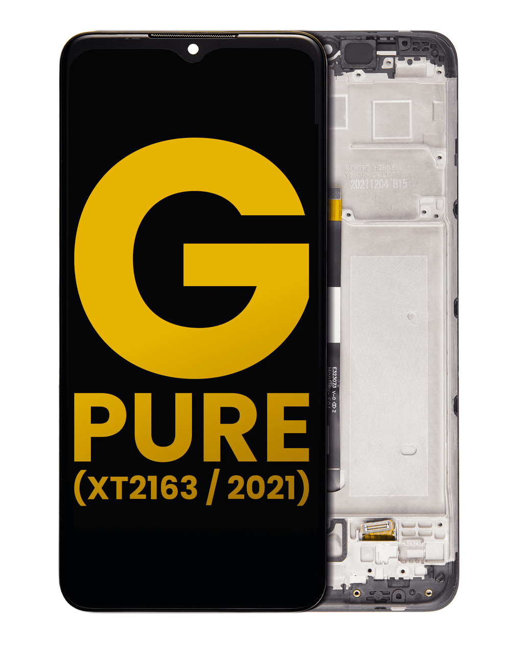 LCD mit Rahmen für Moto G Pure Refurbished (Alle Farben)