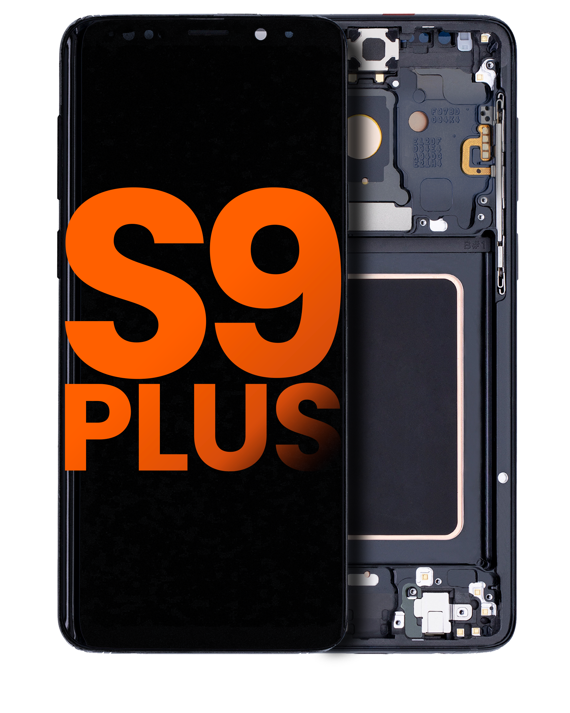 OLED-Display mit Rahmen für Samsung Galaxy S9 Plus (Blemish: Qualität B) (Midnight Schwarz)