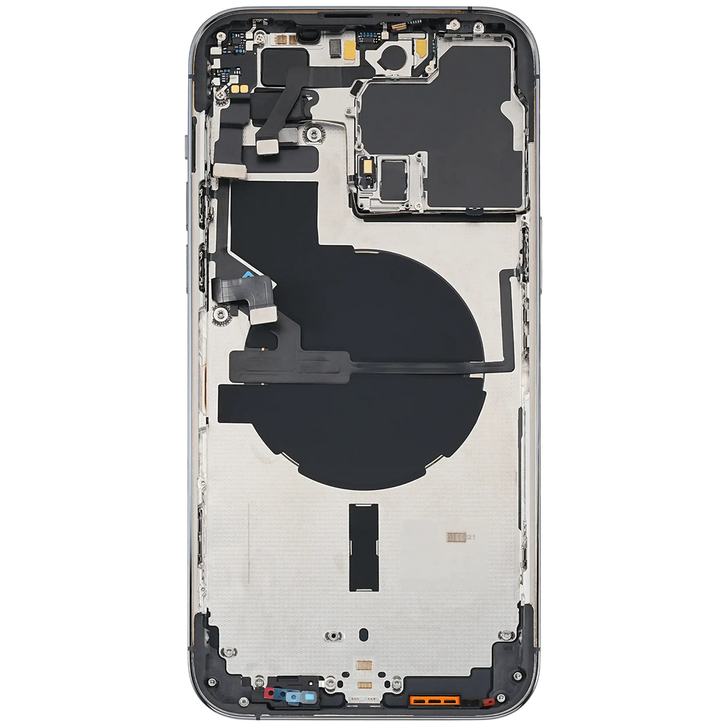 Backcover/Rahmen mit Small Parts für iPhone 14 Pro Max (EU / Global Version) (gebrauchter OEM-Ausbau, Qualität B) (Deep Purple)
