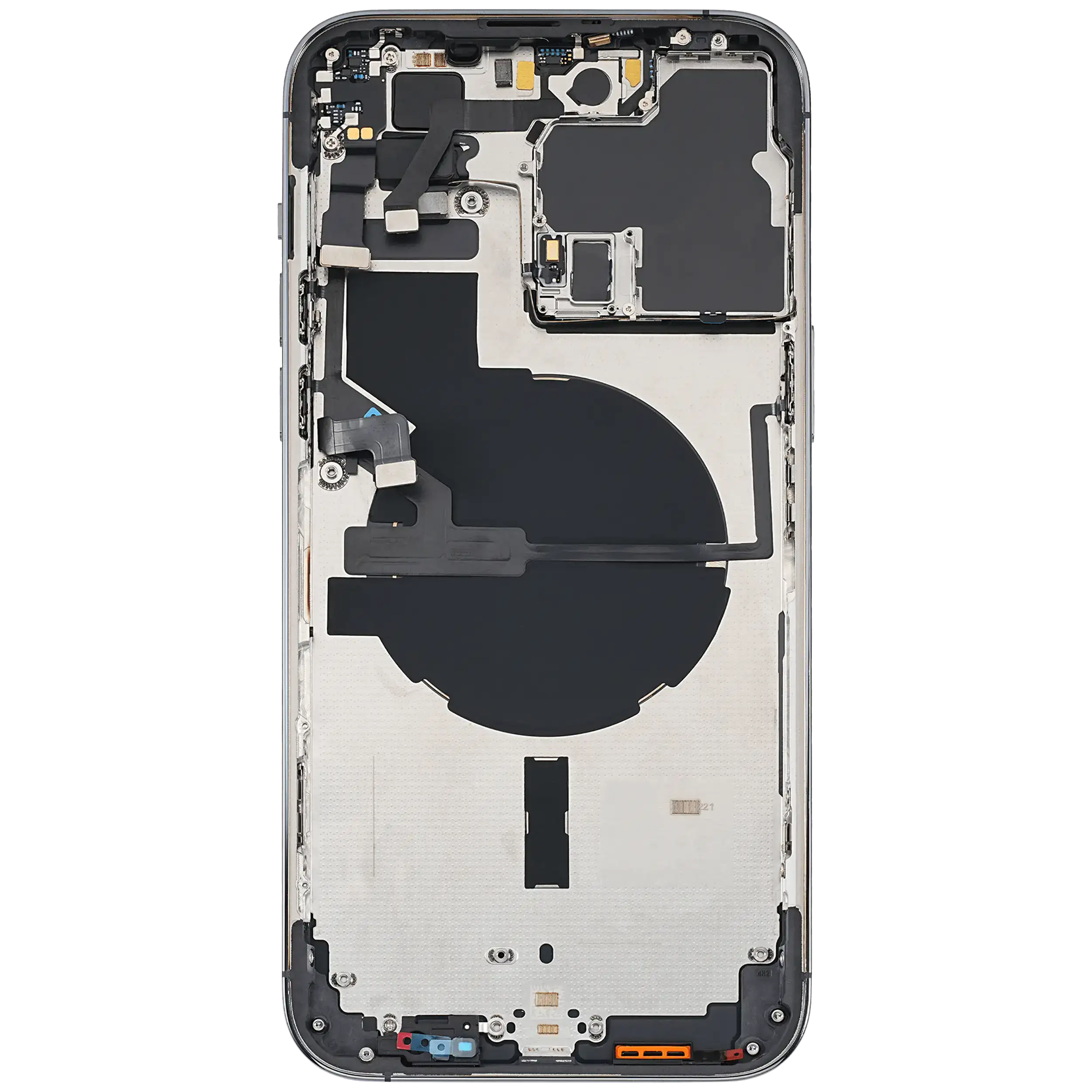 Backcover/Rahmen mit Small Parts für iPhone 14 Pro Max (EU / Global Version) (gebrauchter OEM-Ausbau, Qualität B) (Deep Purple)