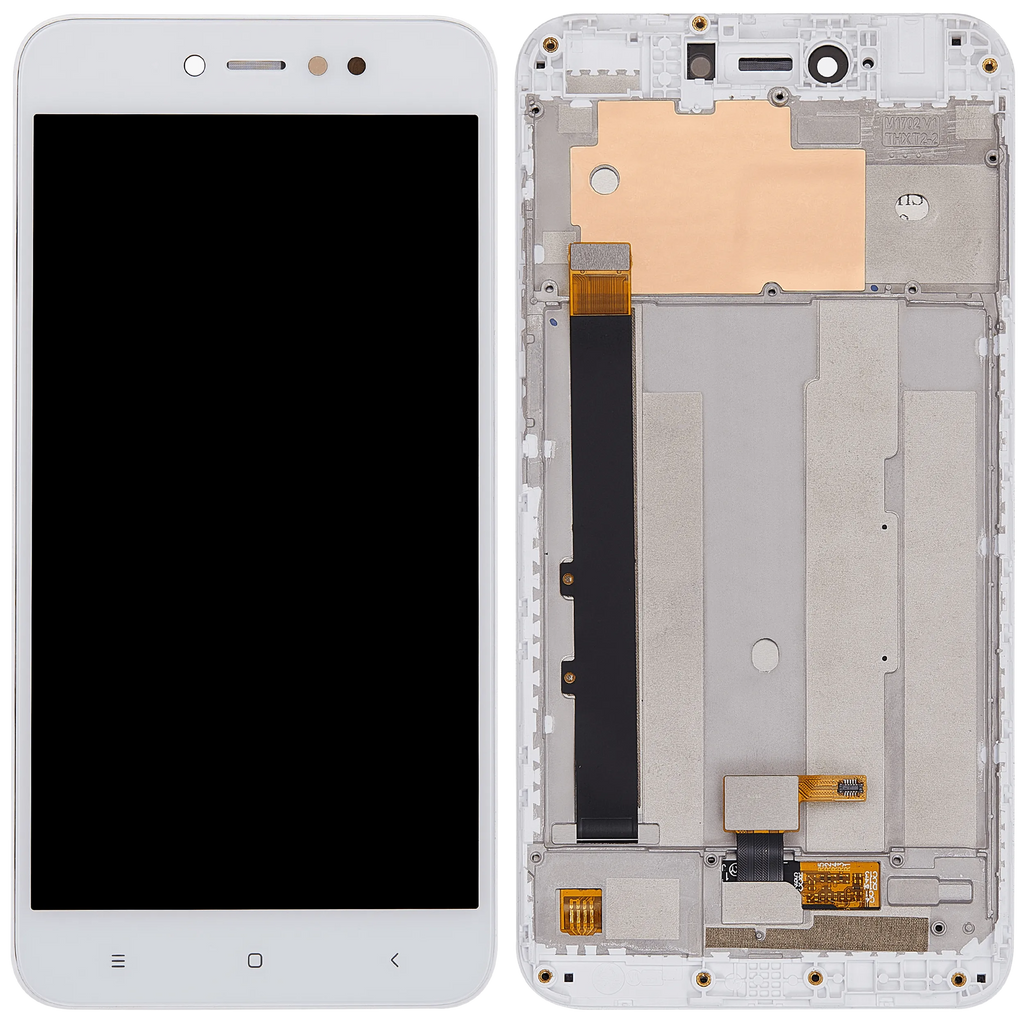 LCD-Display mit Rahmen für Xiaomi Redmi Note 5A (Aftermarket Plus) (Weiß)