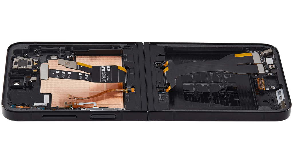 Inner OLED-Display mit Rahmen Compatible für Samsung Galaxy Z Flip 7 FE 5G (F761) (US & International) (Refurbished) (Schwarz)