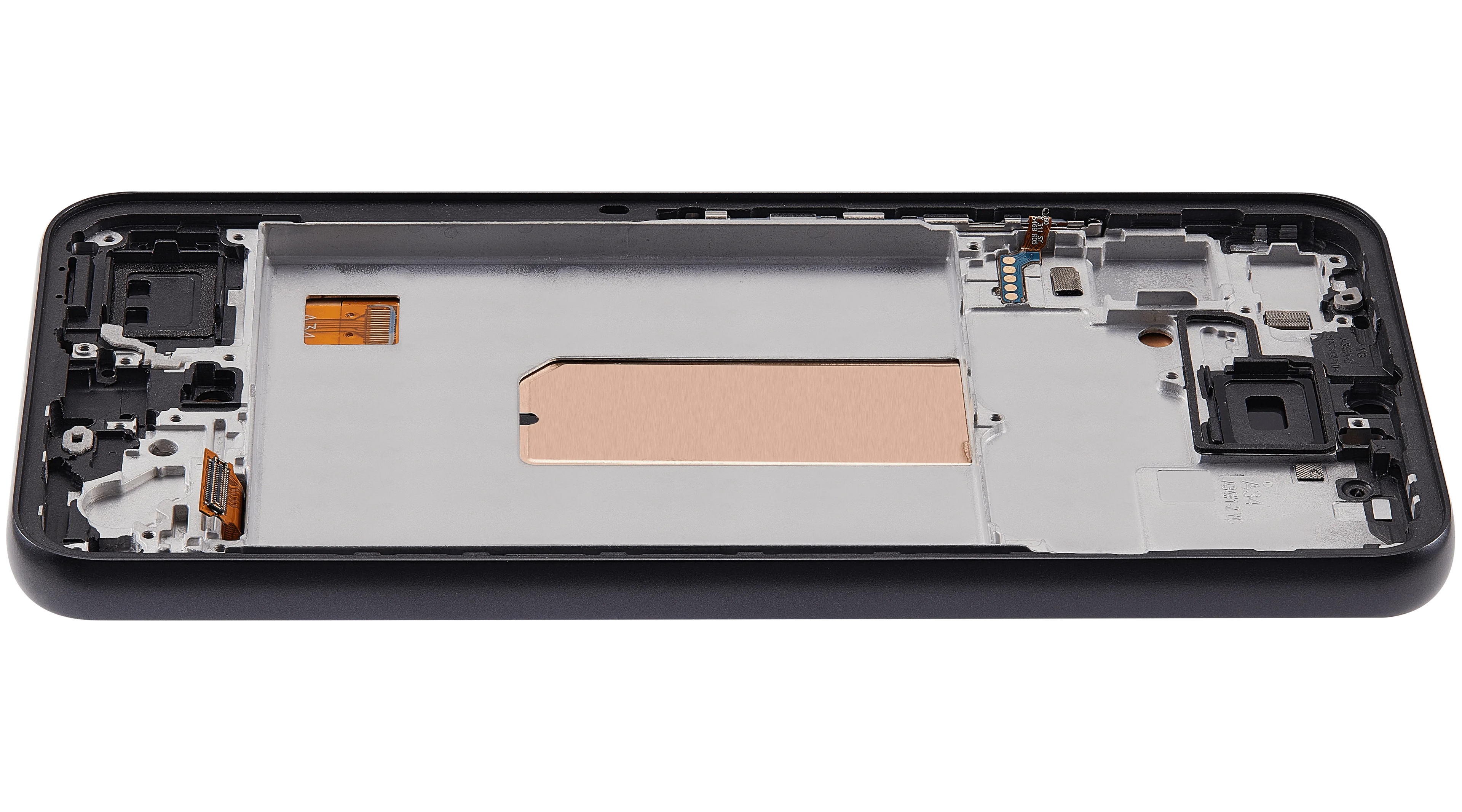 OLED-Display mit Rahmen für Samsung Galaxy A34 5G (A346 / 2023) (6.46") (Aftermarket Plus) (Graphite)