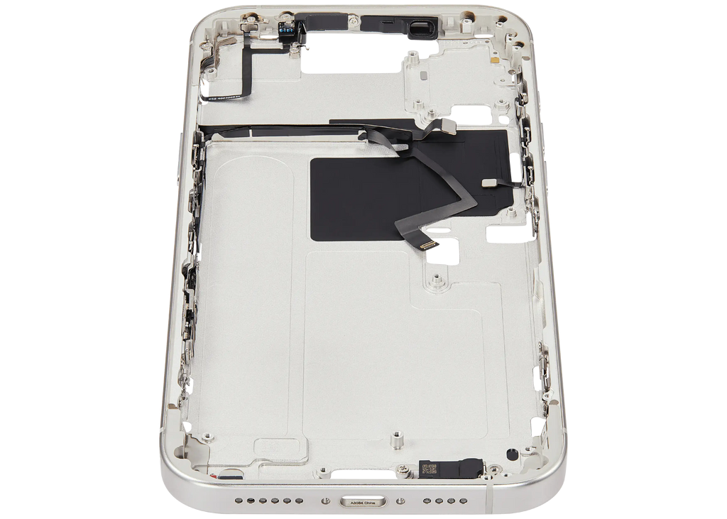 Midframe/Rahmen mit Power And Volume Button für iPhone 16 Pro Max (US-Version) (Aftermarket Plus) (Weiß Titanium)