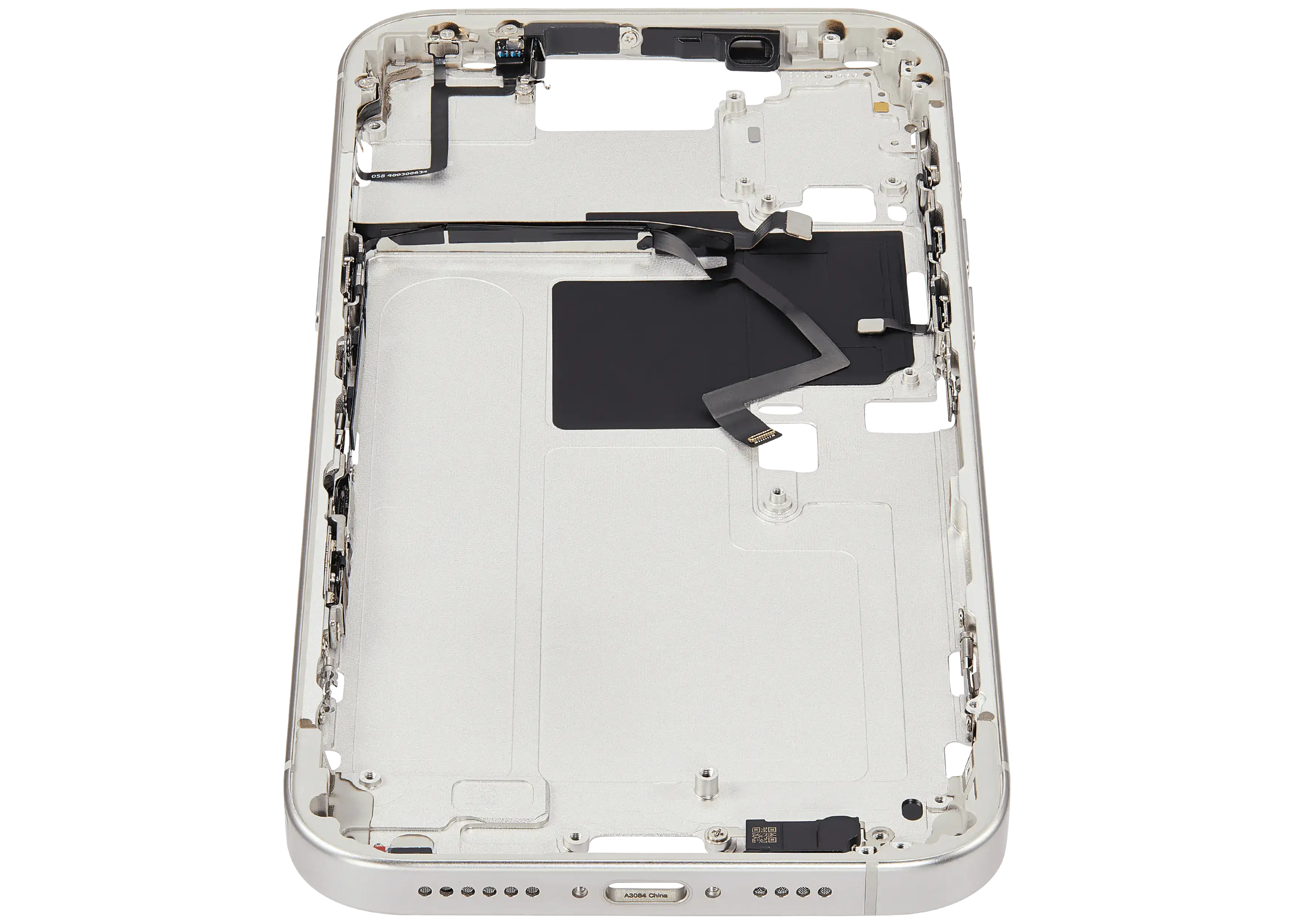 Midframe/Rahmen mit Power And Volume Button für iPhone 16 Pro Max (US-Version) (Aftermarket Plus) (Weiß Titanium)