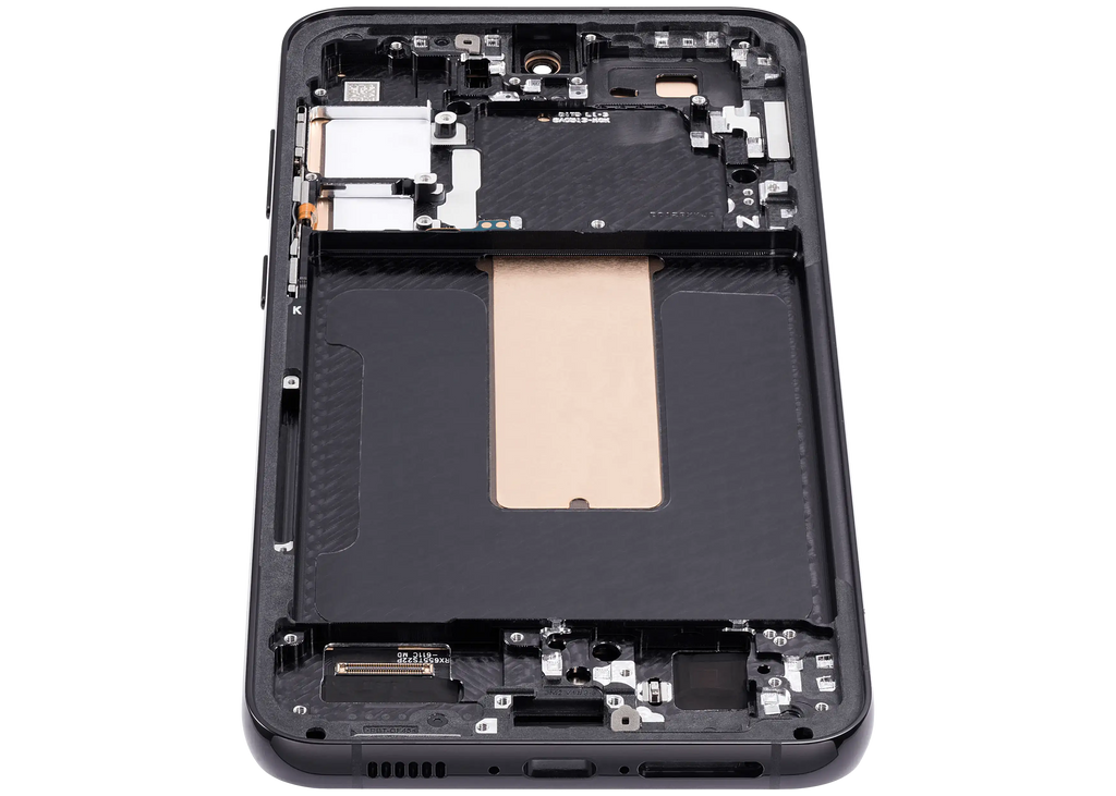 OLED-Display mit Rahmen für Samsung Galaxy S23 Plus (US & International) (Aftermarket Plus) (120Hz) (Phantom Black)