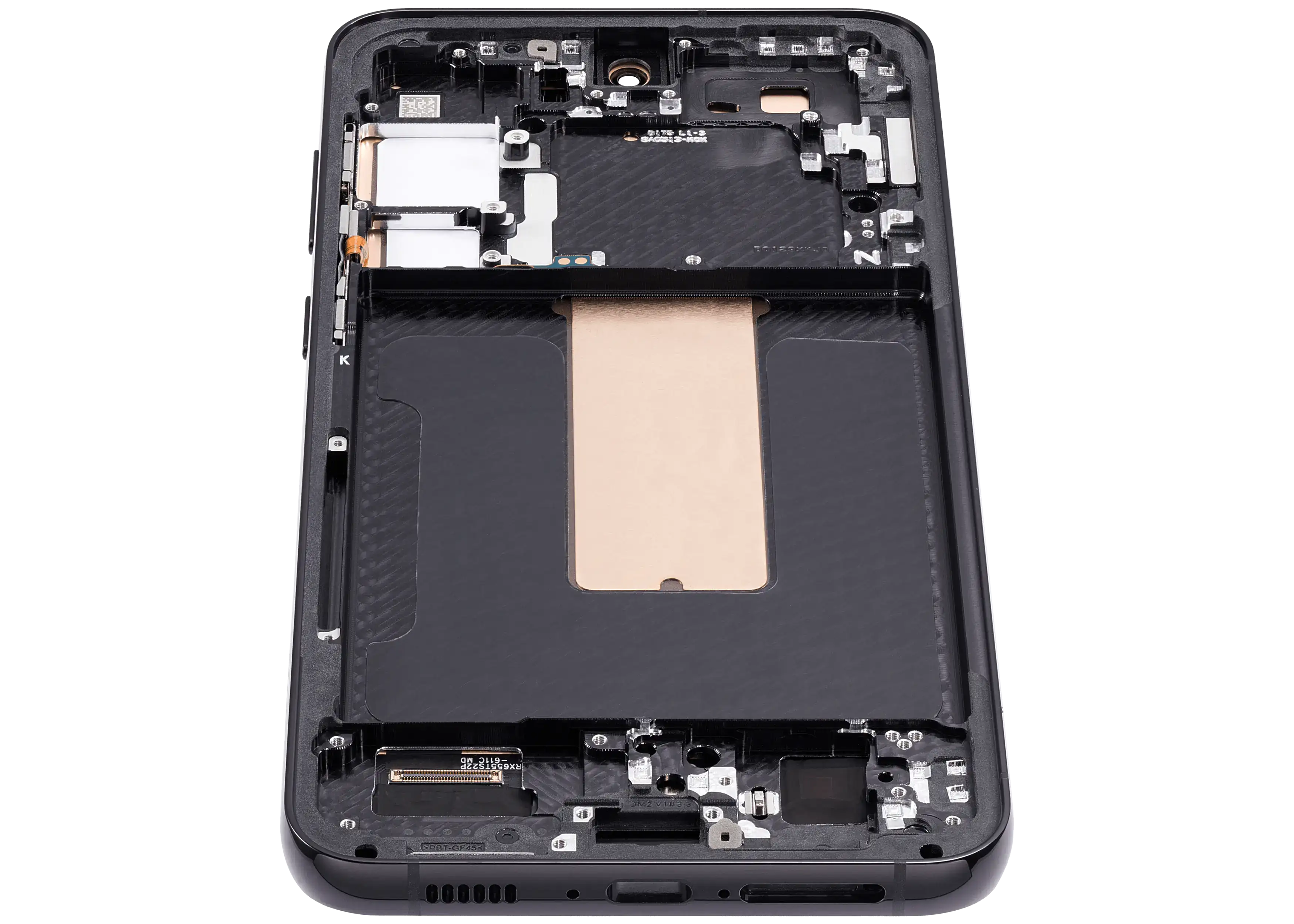 OLED-Display mit Rahmen für Samsung Galaxy S23 Plus (US & International) (Aftermarket Plus) (120Hz) (Phantom Black)
