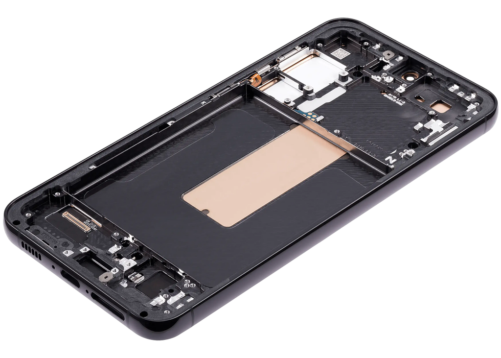 OLED-Display mit Rahmen für Samsung Galaxy S23 Plus (US & International) (Aftermarket Plus) (120Hz) (Phantom Black)