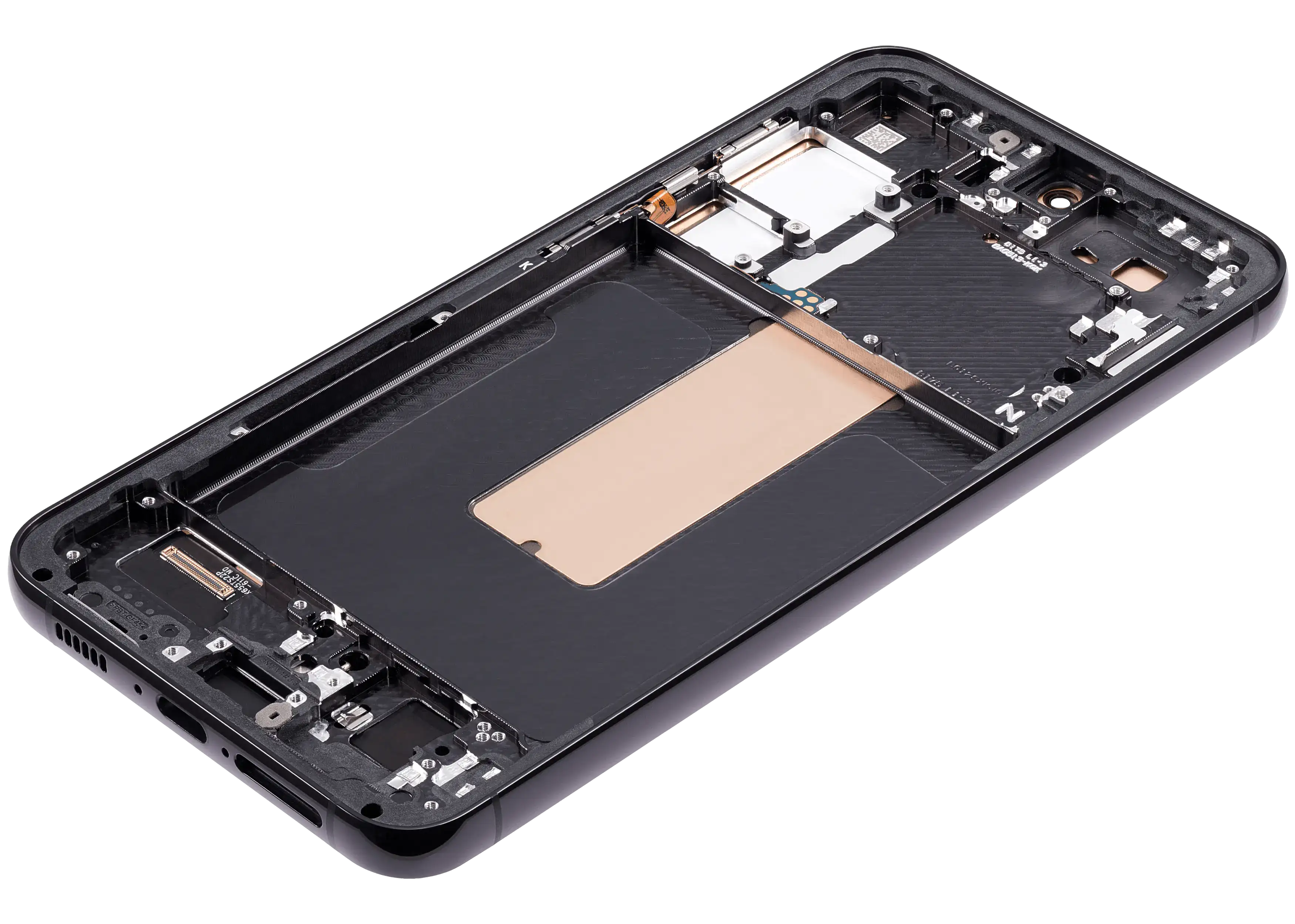 OLED-Display mit Rahmen für Samsung Galaxy S23 Plus (US & International) (Aftermarket Plus) (120Hz) (Phantom Black)