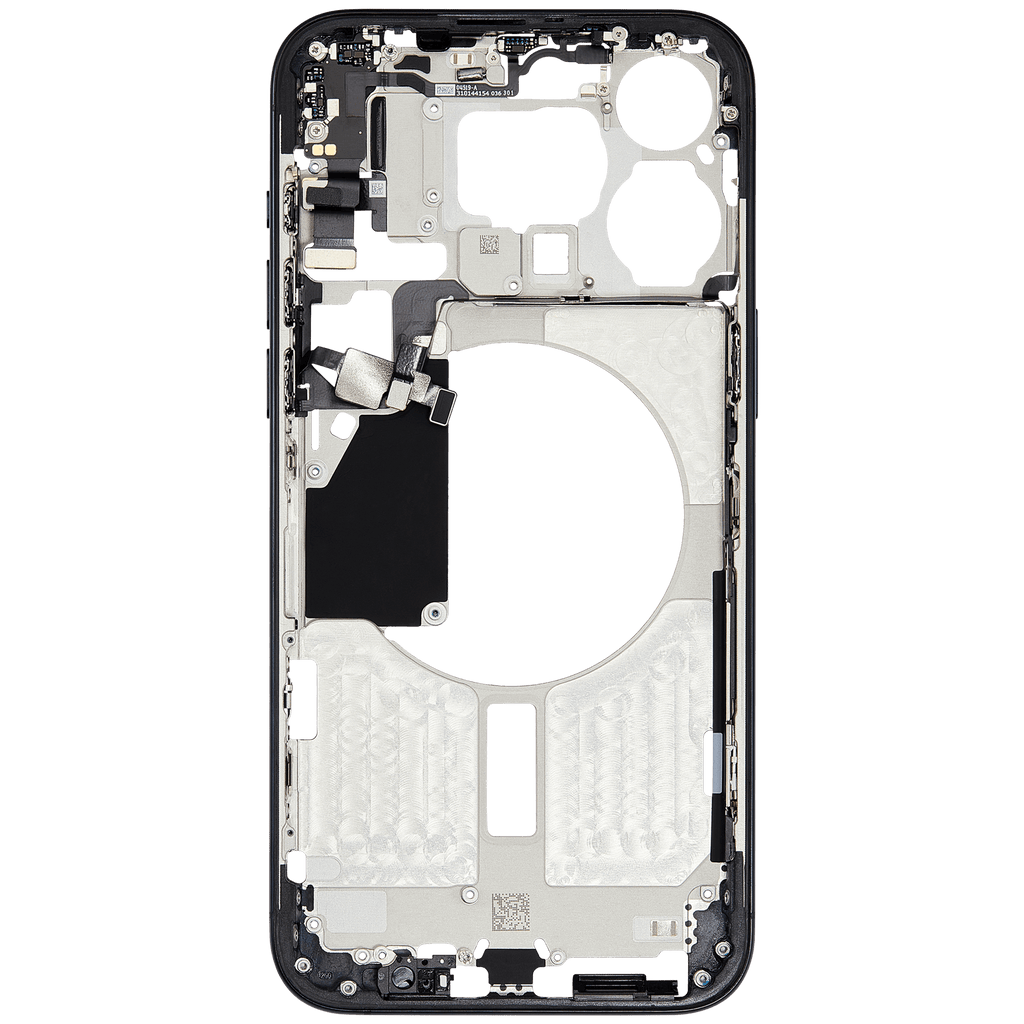 Midframe/Rahmen mit Small Parts für iPhone 15 Pro Max (EU / Global Version) (gebrauchter OEM-Ausbau, Qualität A) (Blau Titanium)