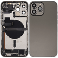 Backcover/Rahmen mit Ladebuchse Flex & Small Parts für iPhone 13 Pro Max (EU / Global Version) (gebrauchter OEM-Ausbau, Qualität C) (Graphite)