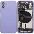 Backcover/Rahmen mit Ladebuchse Flex & Small Parts für iPhone 12 (US-Version) (gebrauchter OEM-Ausbau, Qualität B) (Lila)