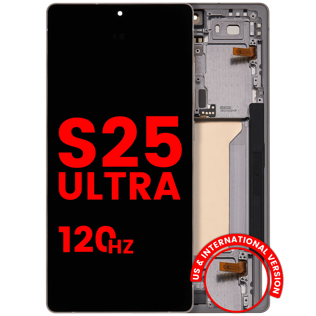 OLED-Display mit Rahmen für Samsung Galaxy S25 Ultra 5G (US & International) (Aftermarket Pro) (120Hz) (Titanium Pink Gold / Jade Green / Grey)