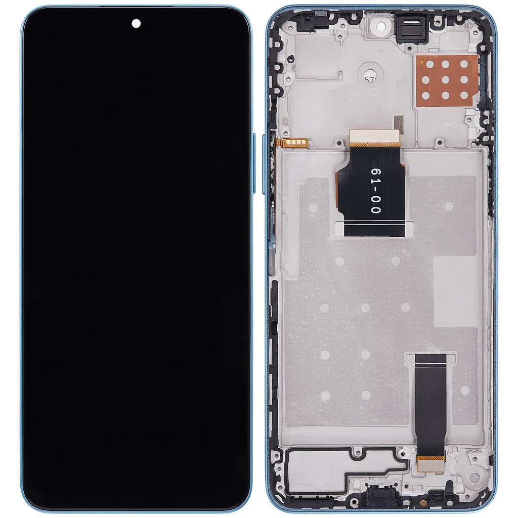 LCD-Display mit Rahmen für Honor X8A / X50i / 90 Lite (Aftermarket Plus) (Cyan Lake)