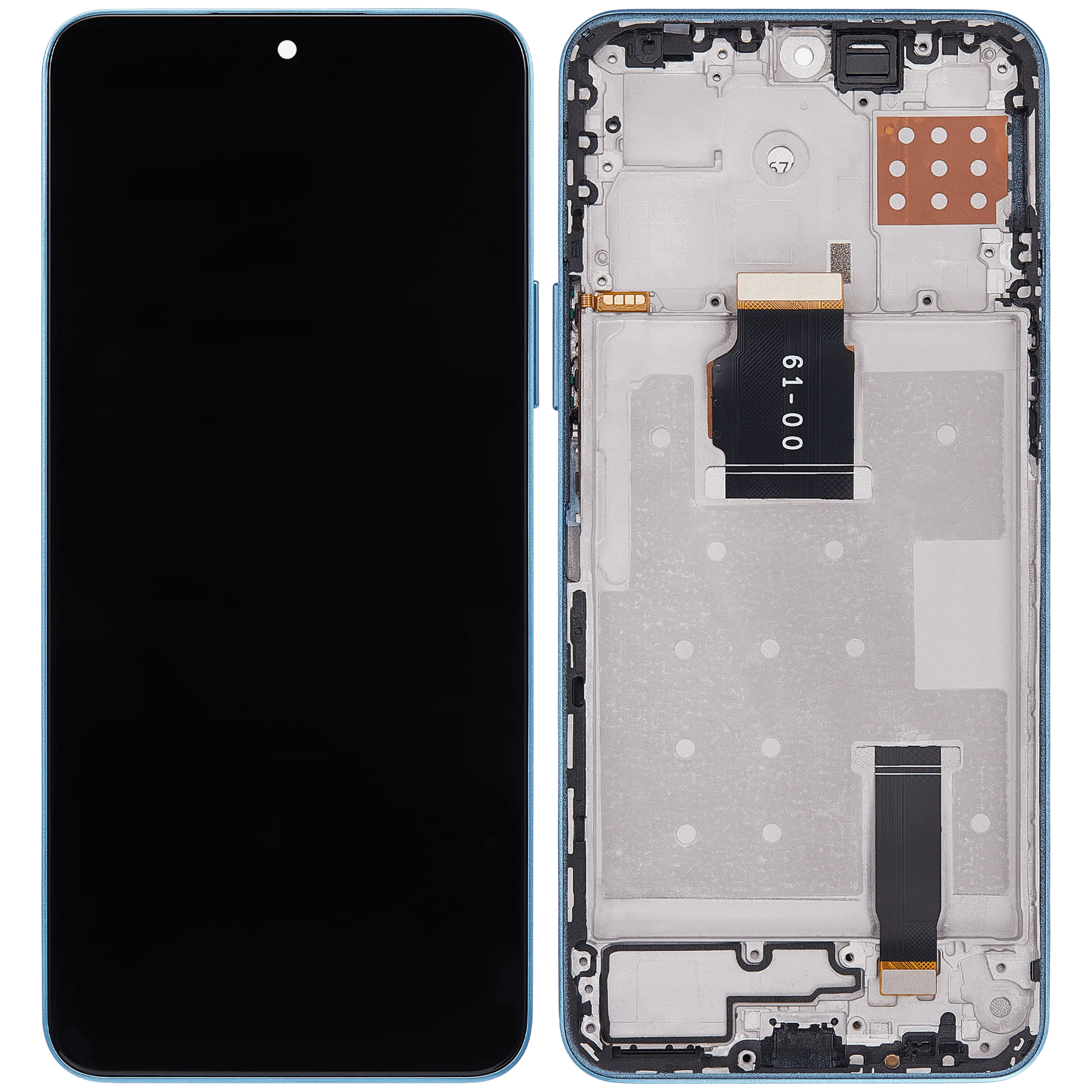 LCD-Display mit Rahmen für Honor X8A / X50i / 90 Lite (Aftermarket Plus) (Cyan Lake)