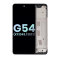 LCD-Display mit Rahmen für Moto G54 (XT2343 / 2023) (Original OEM) (Schwarz)