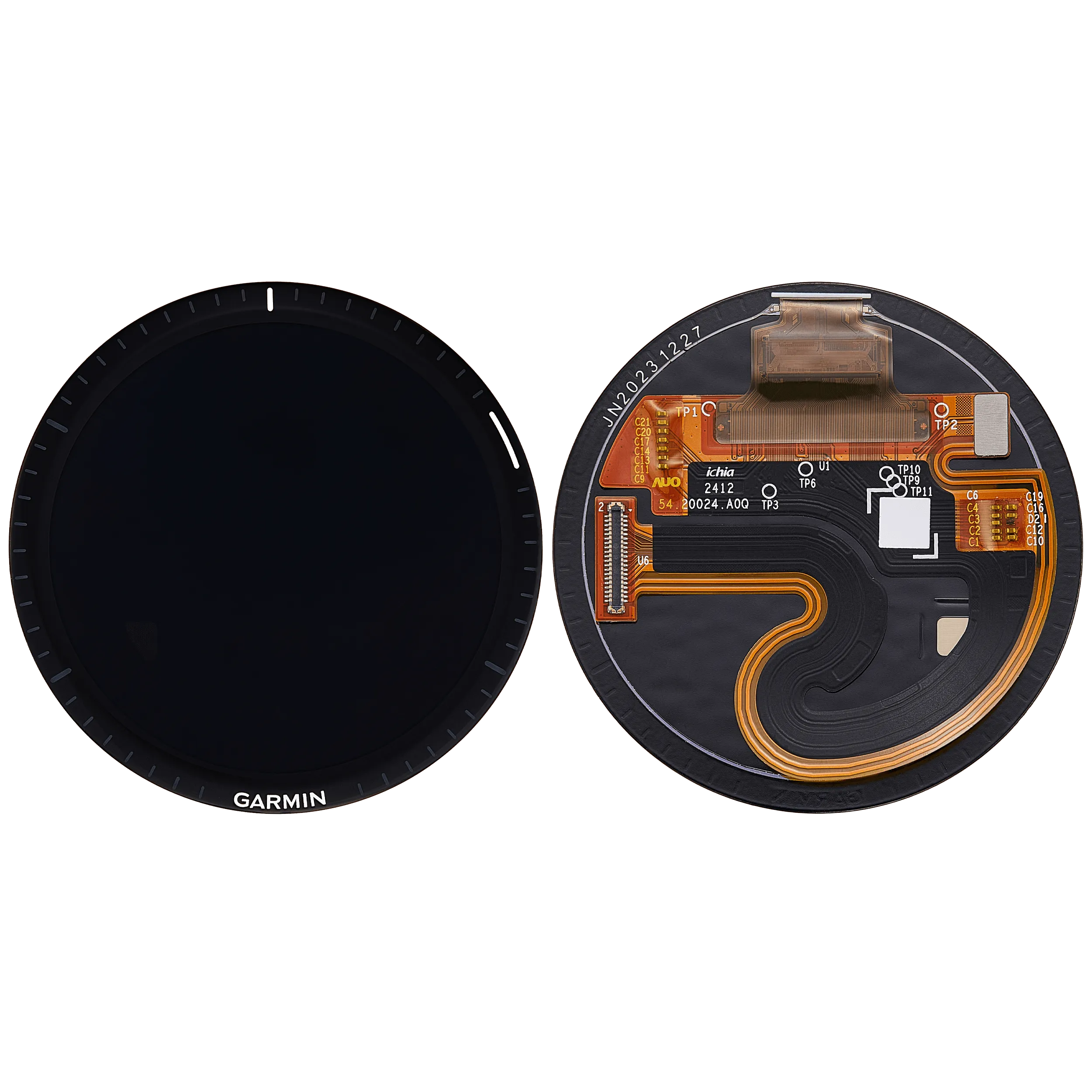 OLED-Display ohne Rahmen für Garmin Forerunner 965 (2023) (Premium) (Schwarz)