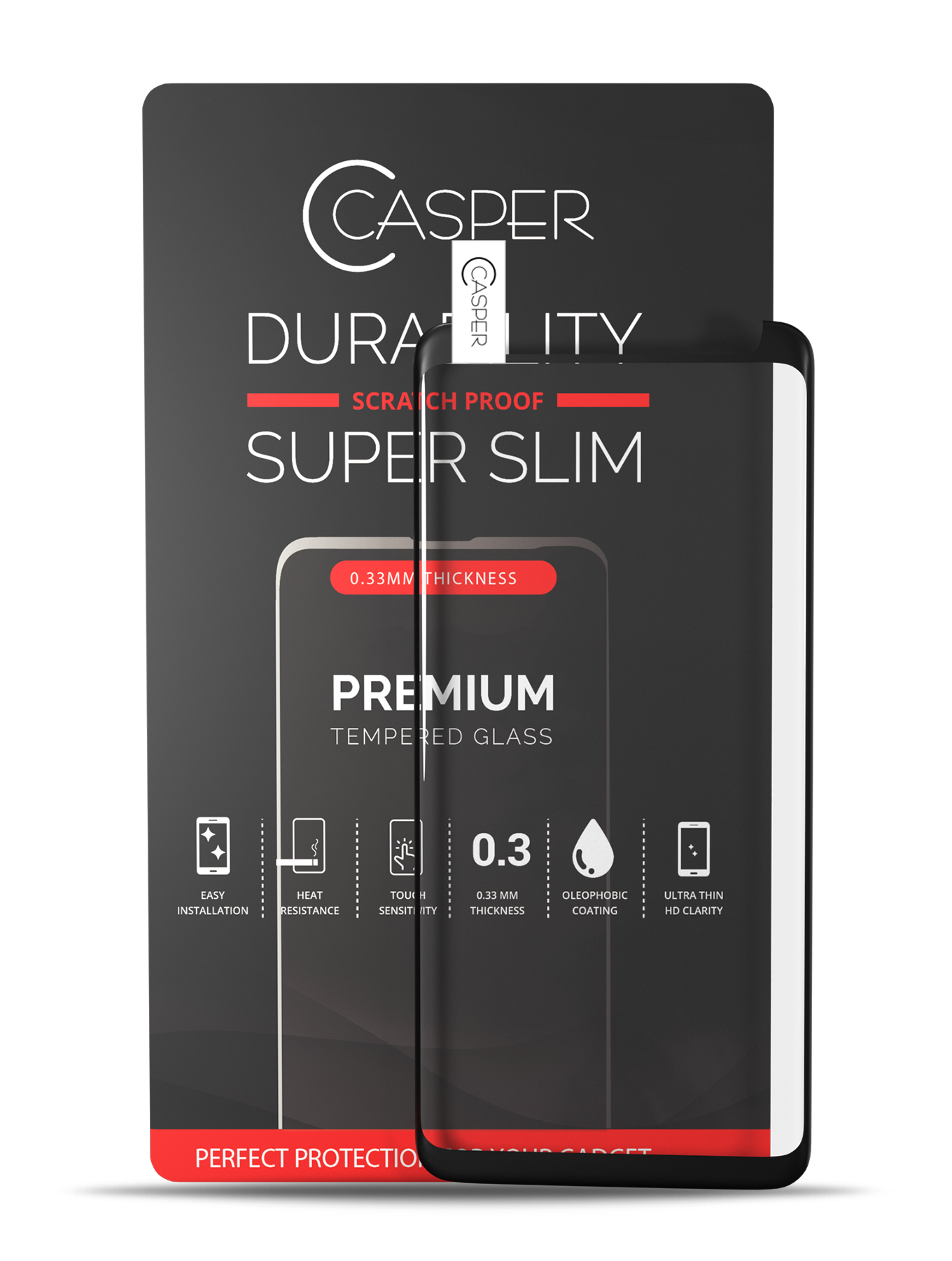 Casper Tempered Glass für Samsung Galaxy Note 9 (Retail Pack) (Clear)