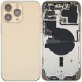 Backcover/Rahmen mit Small Parts für iPhone 14 Pro Max (EU / Global Version) (gebrauchter OEM-Ausbau, Qualität B) (Gold)