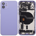 Backcover/Rahmen mit Ladebuchse Flex & Small Parts für iPhone 12 (US-Version) (gebrauchter OEM-Ausbau, Qualität A) (Lila)