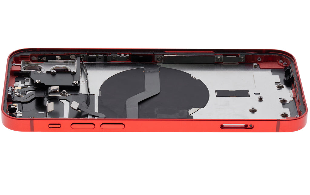 Backcover/Rahmen mit Small Parts für iPhone 12 (EU / Global Version) (gebrauchter OEM-Ausbau, Qualität A) (Rot)