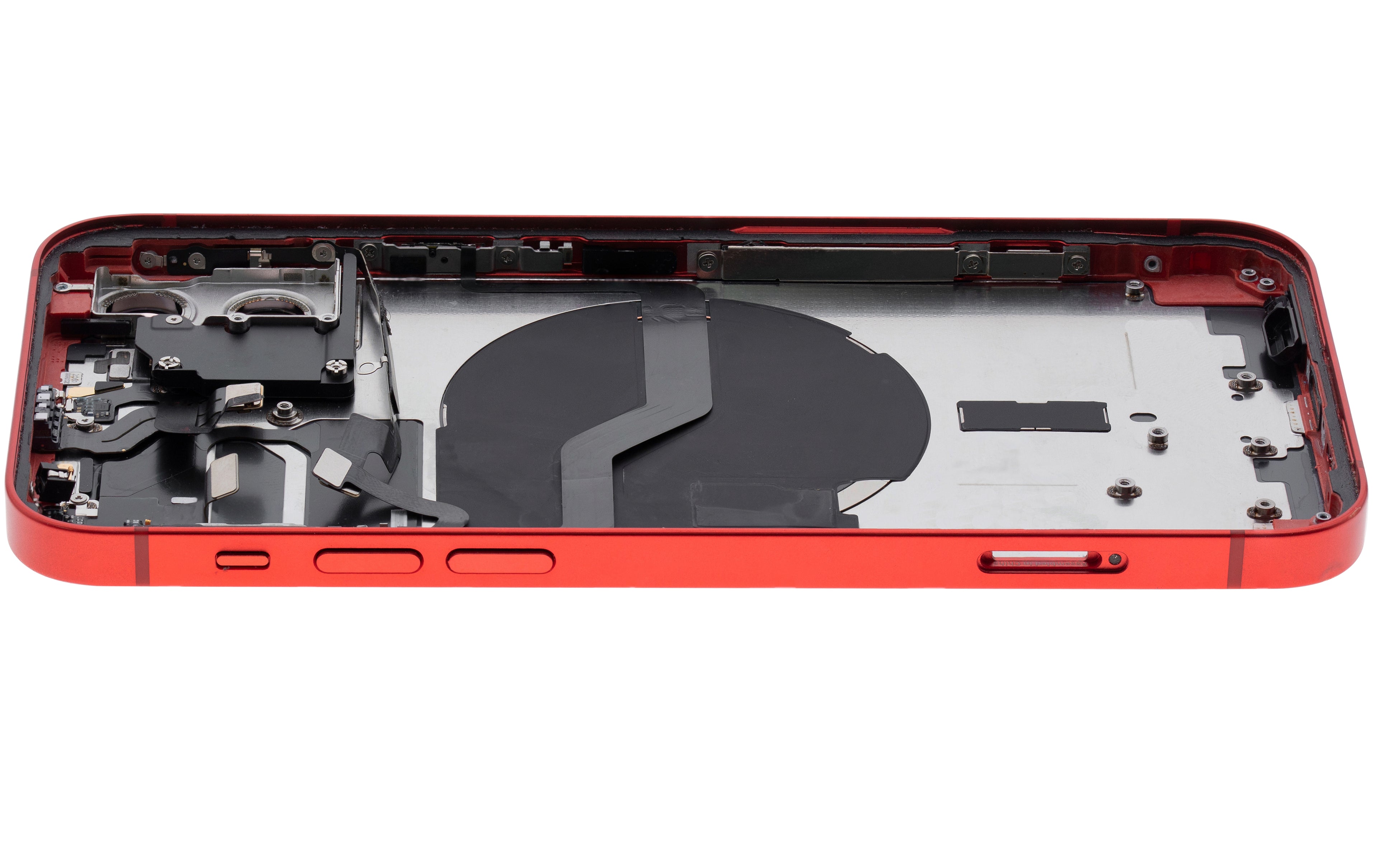 Backcover/Rahmen mit Small Parts für iPhone 12 (EU / Global Version) (gebrauchter OEM-Ausbau, Qualität A) (Rot)