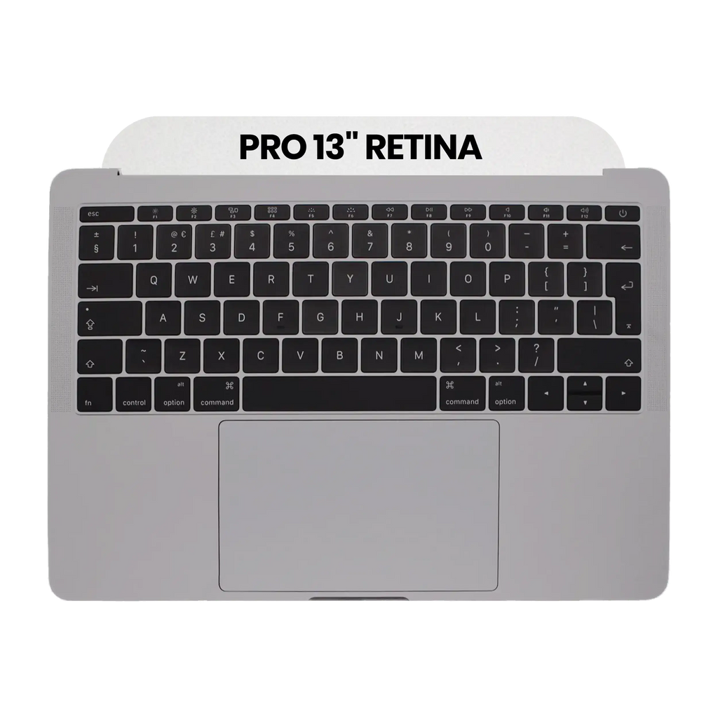 Top Case mit Keyboard (ISO UK) and Trackpad für MacBook Pro 13" A1708 (2016) (gebrauchter OEM-Ausbau, Qualität B/C) (Space Grau)