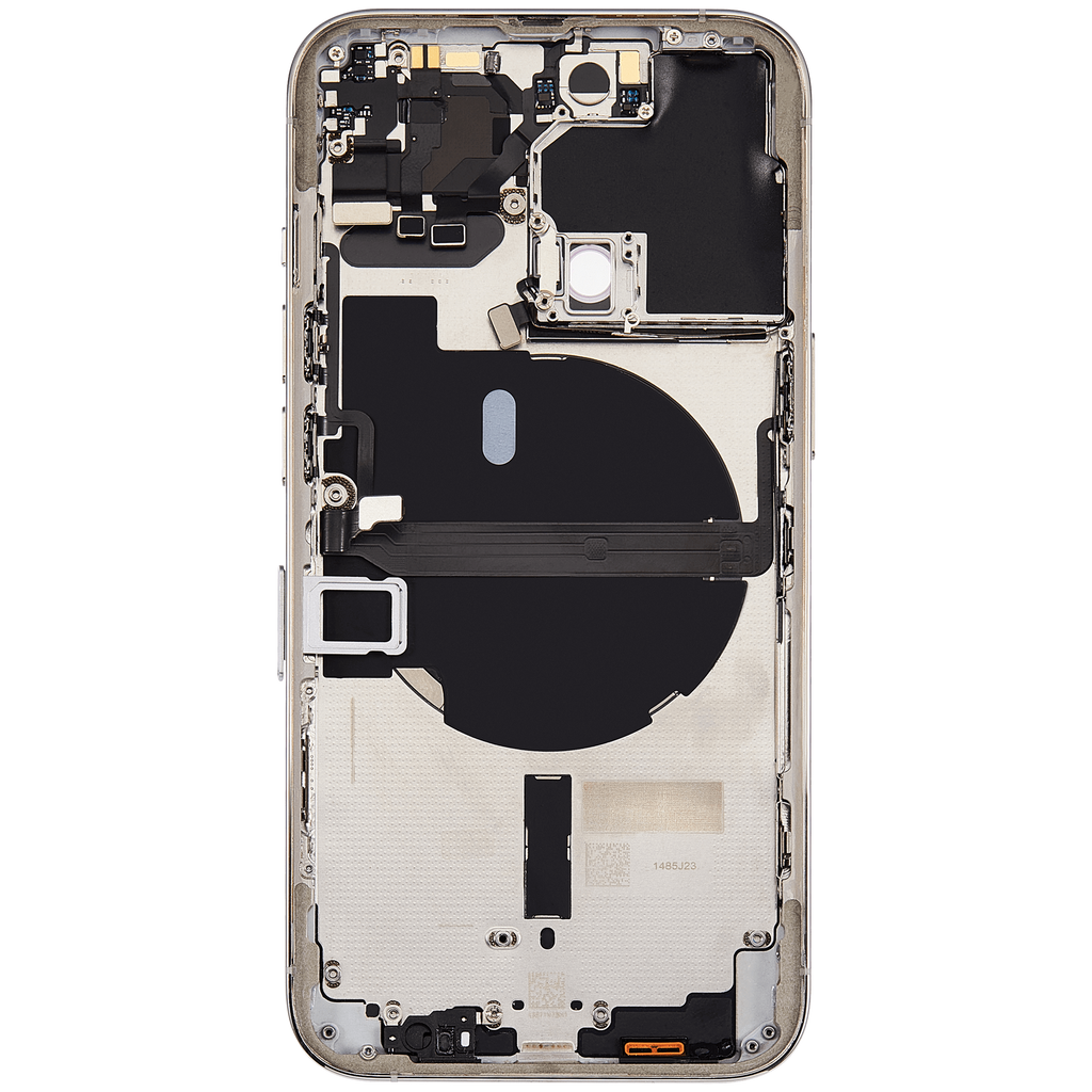 Backcover/Rahmen mit Small Parts für iPhone 13 Pro (EU / Global Version) (gebrauchter OEM-Ausbau, Qualität B) (Silber)