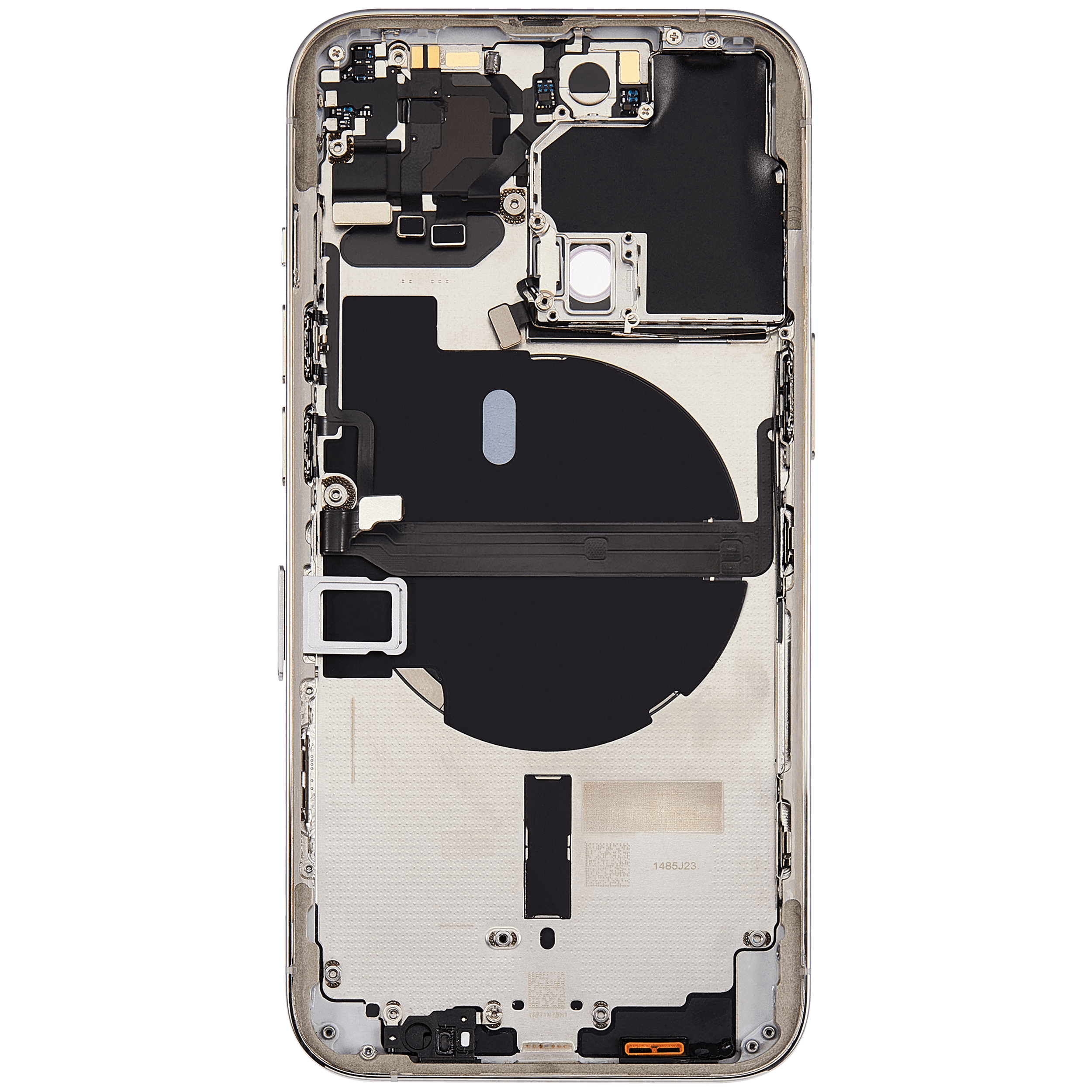 Backcover/Rahmen mit Small Parts für iPhone 13 Pro (EU / Global Version) (gebrauchter OEM-Ausbau, Qualität B) (Silber)