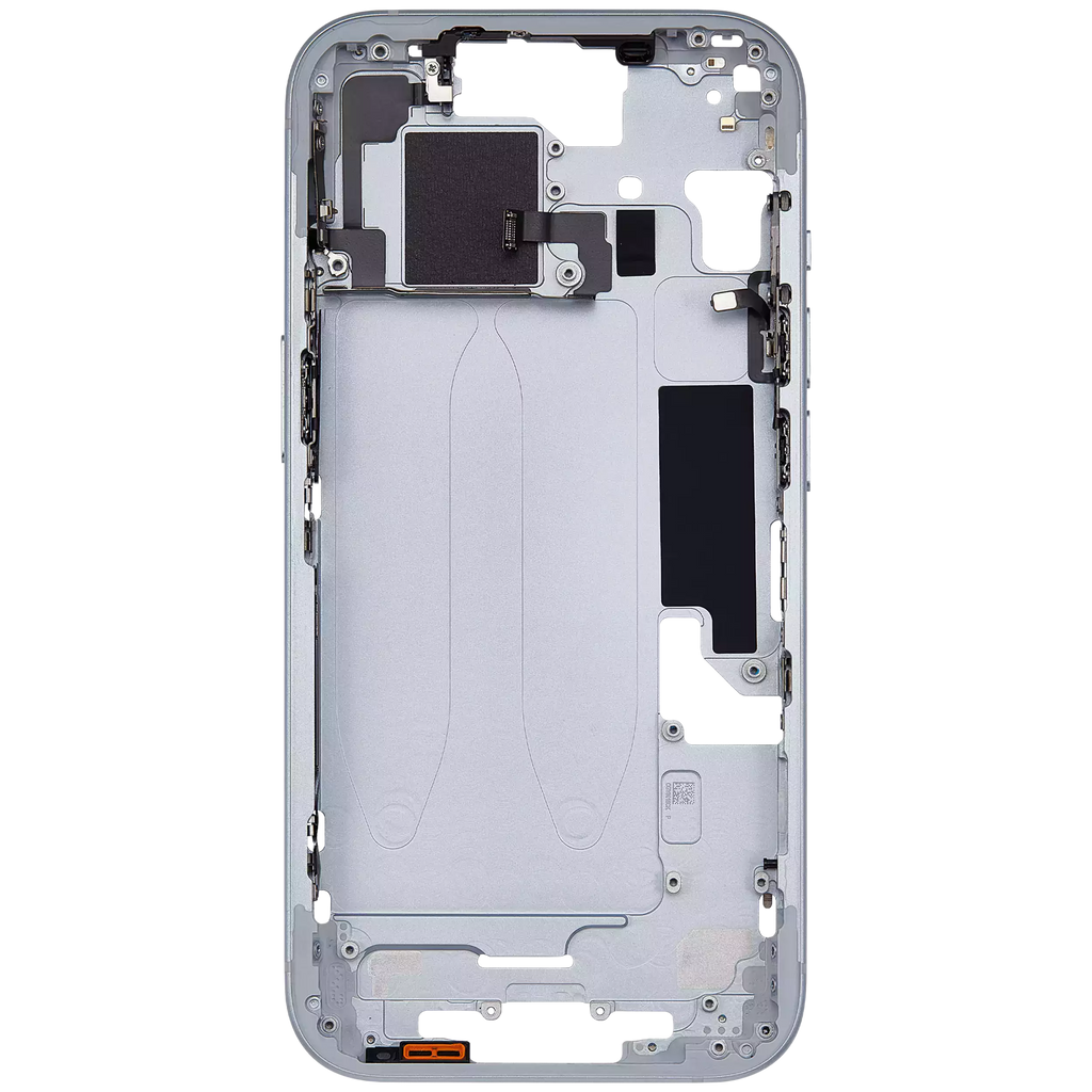 Midframe/Rahmen mit Small Parts für iPhone 15 (EU / Global Version) (gebrauchter OEM-Ausbau, Qualität A) (Blau)