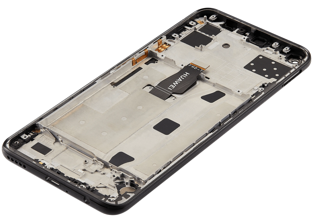 LCD-Display mit Rahmen für Huawei Nova 7 SE (2020) (Refurbished) (Schwarz)