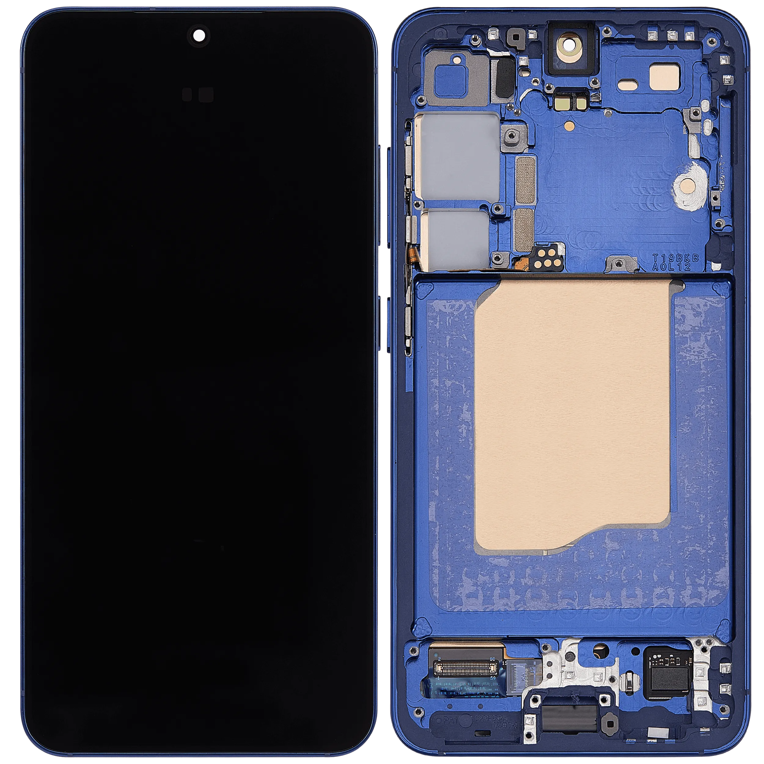 OLED-Display mit Rahmen für Samsung Galaxy S25 5G (US & International) (Aftermarket Plus) (Navy)