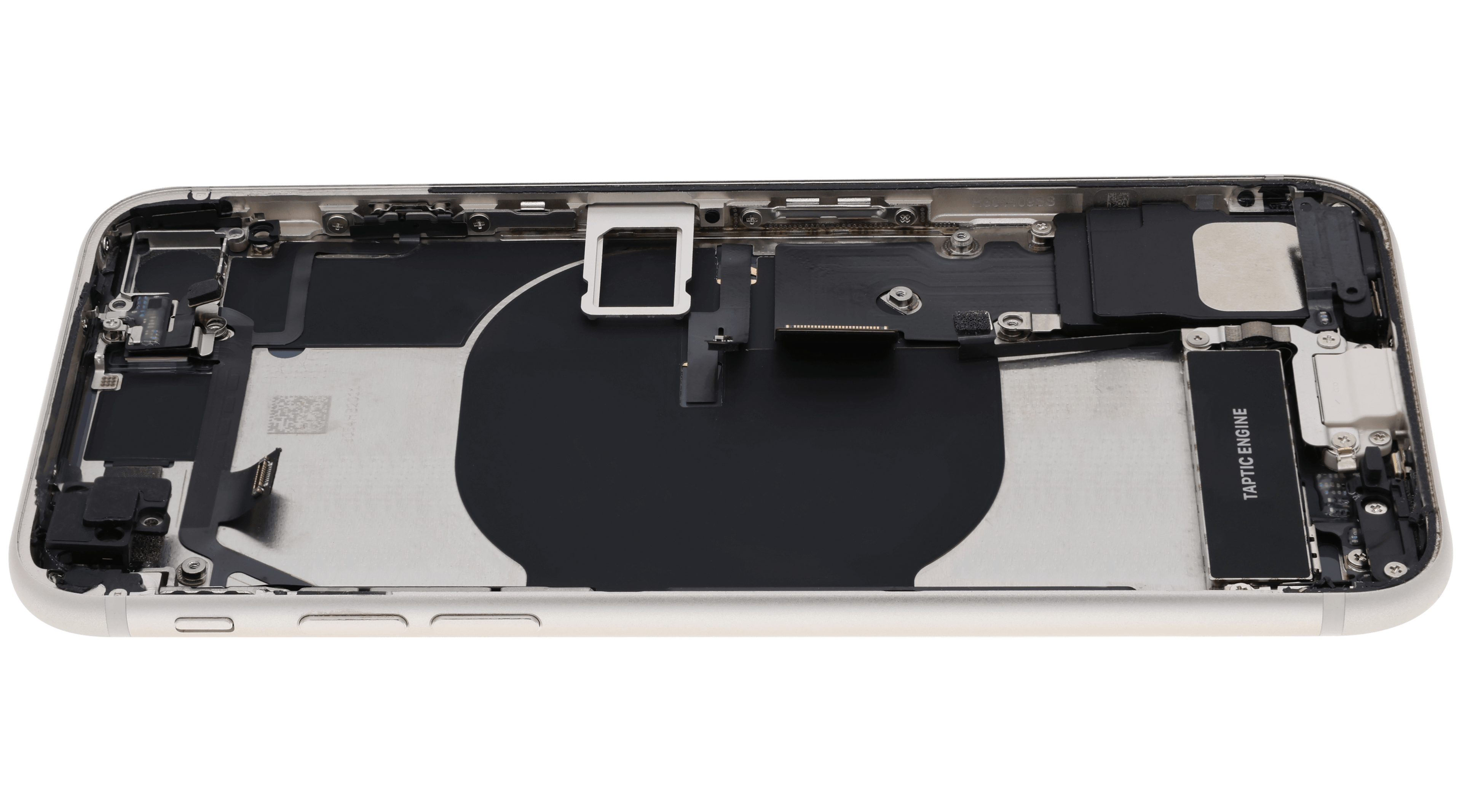 Backcover/Rahmen mit Ladebuchse Flex and Small Components Pre-Installed für iPhone SE (2022) (gebrauchter OEM-Ausbau, Qualität B) (Starlight)