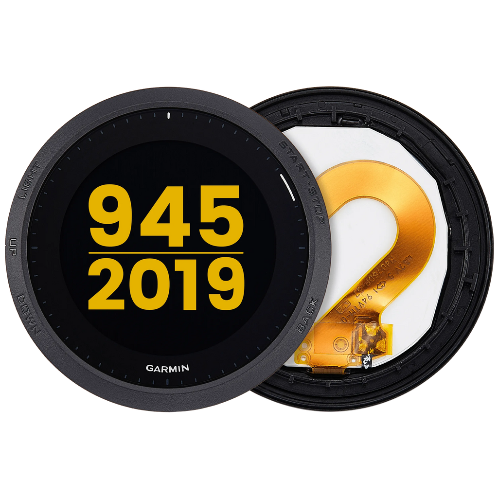 LCD-Display mit Rahmen für Garmin Forerunner 945 (2019) (Premium) (Weiß)