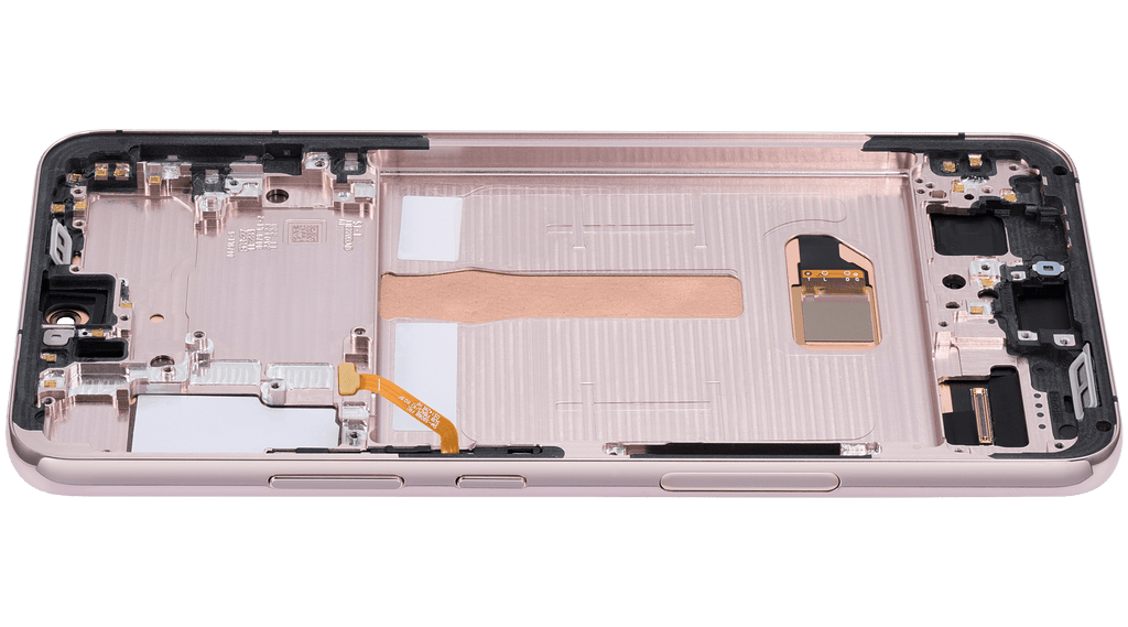 OLED-Display mit Rahmen für Samsung Galaxy S22 Plus 5G (US & Internationale Version) (Aftermarket Plus) (120Hz) (Pink Gold / Violet)