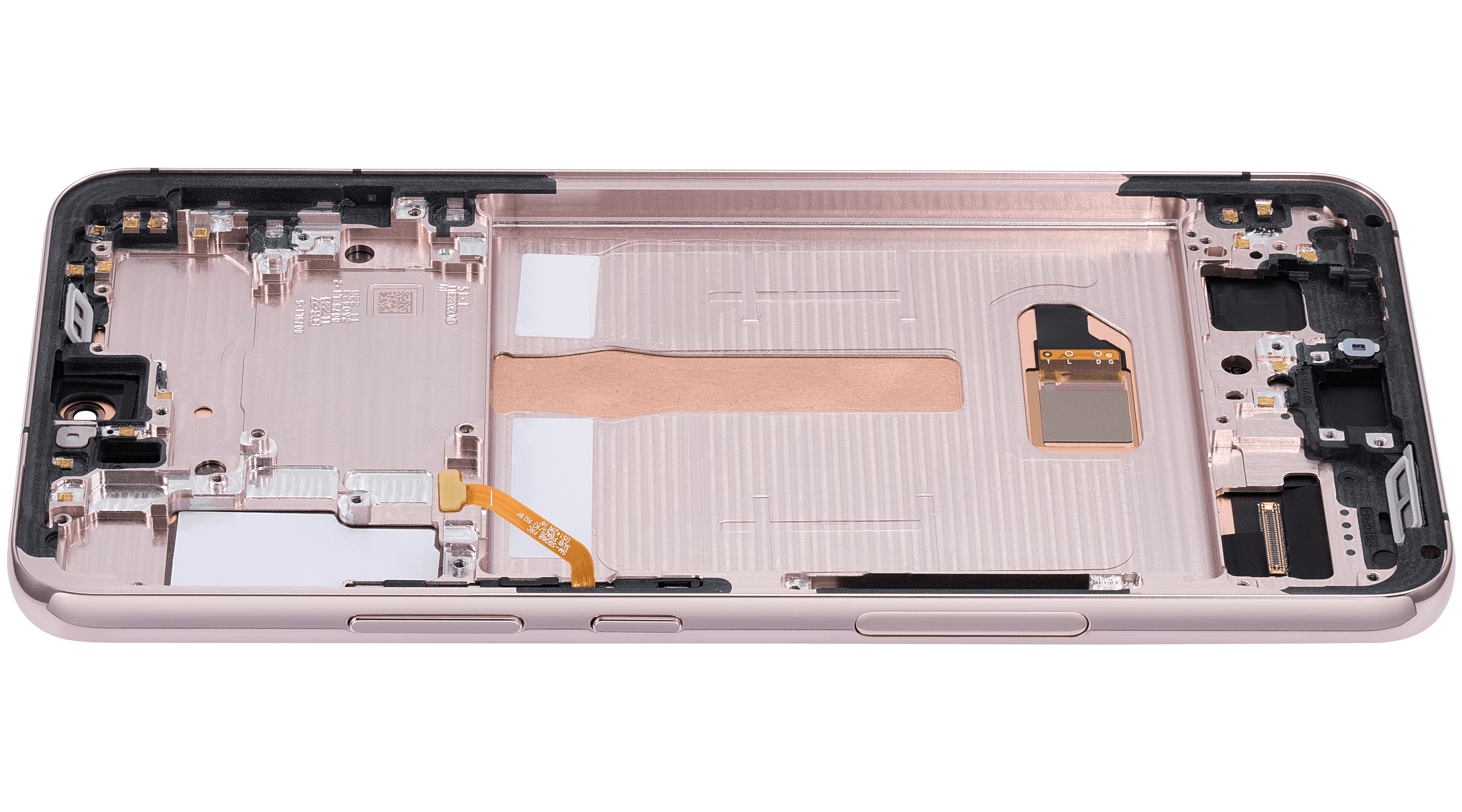 OLED-Display mit Rahmen für Samsung Galaxy S22 Plus 5G (US & Internationale Version) (Aftermarket Plus) (120Hz) (Pink Gold / Violet)