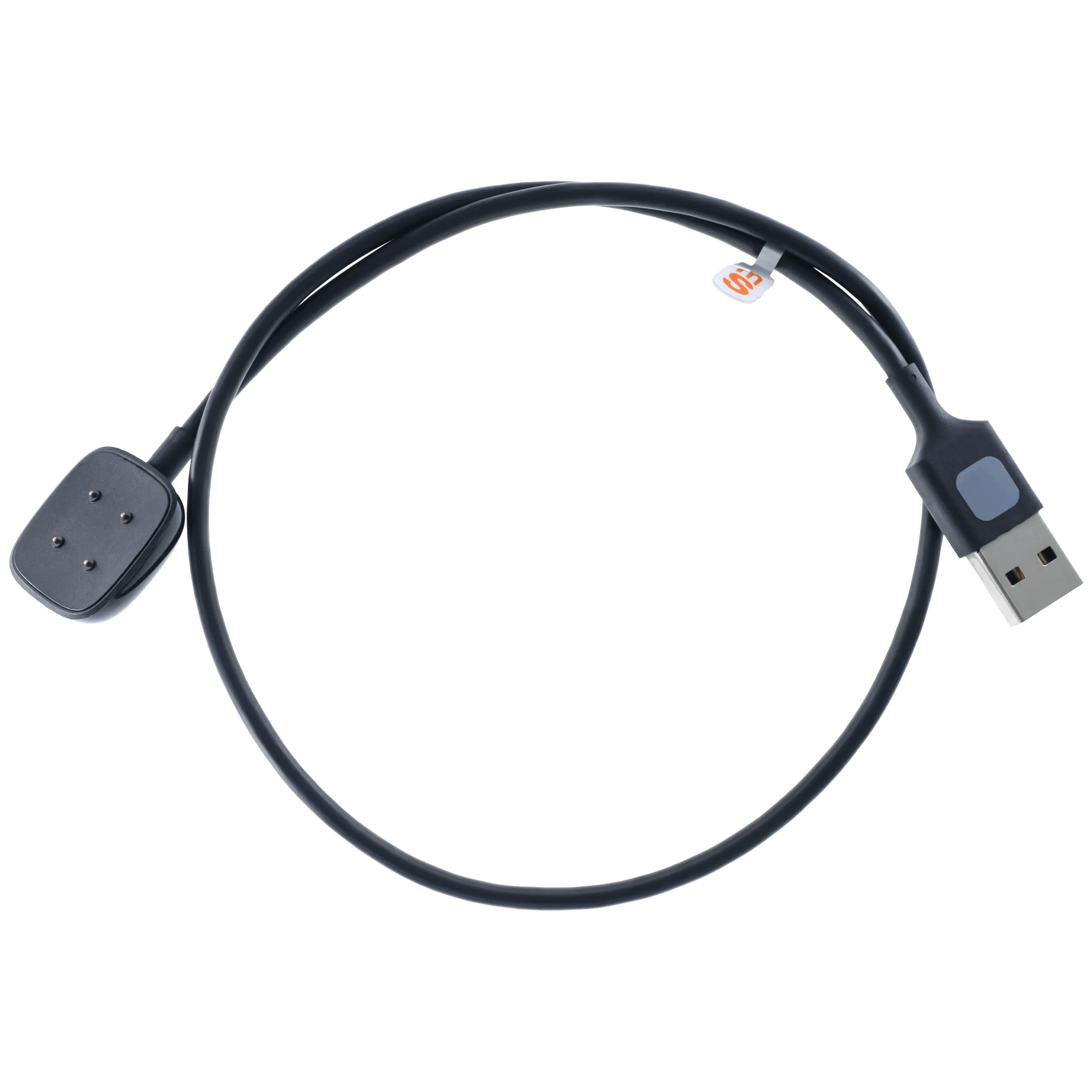 USB-A Magnetic Watch Charging Cable für Google Pixel Watch Series 2 / Series 3 (1 m / 3.3 ft) (OEM Grade: A) (Schwarz)