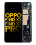 OLED Display with Frame for OPPO Find X3 / X3 Pro (Refurbished) (Gloss Black)