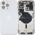 Backcover/Rahmen mit Small Parts für iPhone 14 Pro Max (EU / Global Version) (gebrauchter OEM-Ausbau, Qualität A) (Silber)