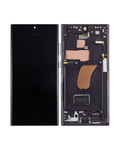 OLED-Display mit Rahmen für Samsung Galaxy S23 Ultra 5G (US & International) (Assembled) (Phantom Black)